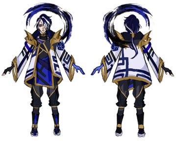 inkshadow hwei league of legends fan art, concept art for inkshadow skin line